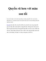 Quyến rũ hơn với màu son tối ppt