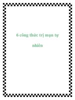 6 công thức trị mụn tự nhiên pot