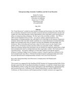 Entrepreneurship, Economic Conditions, and the Great Recession pdf