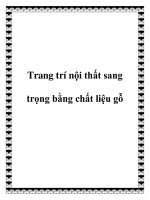 Trang trí nội thất sang trọng bằng chất liệu gỗ potx