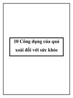 10 Công dụng của quả xoài đối với sức khỏe ppt