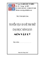 Tuyển tập 25 đề thi vật lý năm 2013 pdf