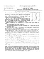 ĐỀ THI CHỌN HỌC SINH GIỎI LỚP 12 NĂM HỌC 2008 - 2009 Môn: VẬT LÝ- Vòng I pot