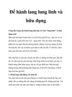 Để hành lang lung linh và hữu dụng potx