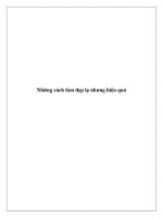 Những cách làm đẹp lạ nhưng hiệu quả doc