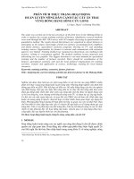 PHÂN TÍCH THỰC TRẠNG HOẠT ĐỘNG HUẤN LUYỆN NÔNG DÂN CANH TÁC CÂY ĂN TRÁI VÙNG ĐỒNG BẰNG SÔNG CỬU LONG pdf