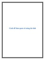 Cách để làm quen cô nàng đa tình pdf