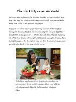 Cẩn thận khi lựa chọn sữa cho bé pot