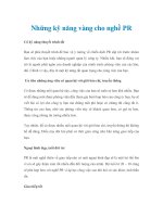 Những kỹ năng vàng cho nghề PR doc
