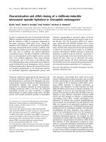 Báo cáo khoa học: Characterization and cDNA cloning of a cloﬁbrate-inducible microsomal epoxide hydrolase in Drosophila melanogaster potx