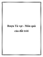 Rượu Tà vạt - Món quà của đất trời doc