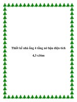 Thiết kế nhà ống 4 tầng nở hậu diện tích 4,3 x16m docx