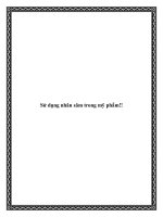 Sử dụng nhân sâm trong mỹ phẩm!! doc