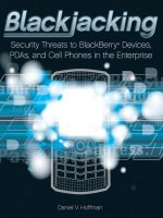 blackjacking - security threats to blackberry devices, pdas, & cell phones in the enterprise