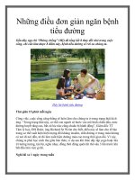 Những điều đơn giản ngăn bệnh tiểu đường pdf