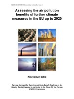 Assessing the air pollution benefits of further climate measures in the EU up to 2020 pot