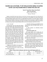 Nghiên cứu chỉ số BMI, try số vòng eo / vòng mông và đường huyết của phụ nữ mãn kinh ở thành phố Cần Thơ pptx