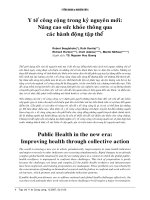 Y tế công cộng trong kỷ nguyên mới: Nâng cao sức khỏe thông qua các hành động tập thể docx