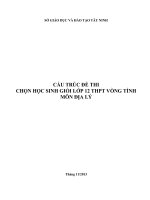 Cấu trúc đề thi HSG 12 Địa Lý