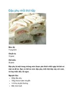 Đậu phụ nhồi thịt hấp pot