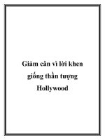Giảm cân vì lời khen giống thần tượng Hollywood pot