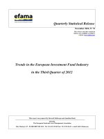Trends in the European Investment Fund Industry in the Third Quarter of 2012 pot