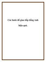 Các bước để giao tiếp tiếng Anh hiệu quả potx