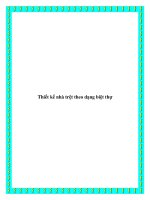 Thiết kế nhà trệt theo dạng biệt thự doc