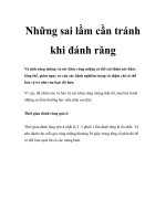 Những sai lầm cần tránh khi đánh răng docx