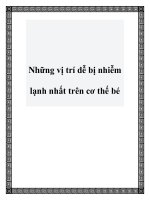 Những vị trí dễ bị nhiễm lạnh nhất trên cơ thế bé potx