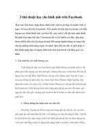 3 thủ thuật hay cho hình ảnh trên Facebook ppt