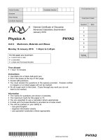 Vật lý A level:AQA PHYA2 w QP JAN10