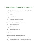 TRẮC NGHIỆM – KINH TẾ VĨ MÔ – ĐỀ SỐ 7 docx