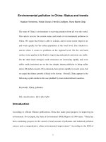 Environmental pollution in China: Status and trends pot