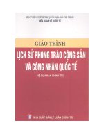 Giáo trình lịch sử phong trào cộng sản và công nhân quốc tế ppt