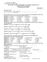 Đề thi thử ĐH môn Anh Văn năm 2013 Đề 4 potx