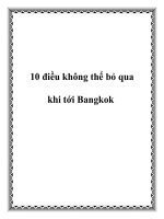 10 điều không thể bỏ qua khi tới Bangkok pptx