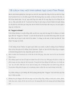 18 cách thu hút fan sáng tạo cho Fan Page pdf