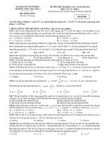 Đề Thi Đại Học Khối A, A1 Vật Lý 2013 - Phần 8 - Đề 1 ppt