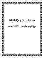 Khởi động tập thể thao như VĐV chuyên nghiệp pptx