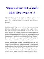 Những nhà giao dịch cổ phiếu thành công trong lịch sử potx