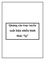 Quảng cáo trực tuyến xuất hiện nhiều hình thức “lạ” pptx