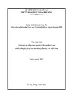 Đề tài: Đầu tư trực tiếp nước ngoài của Đài Loan và đề xuất giải pháp thu hút dòng vốn này vào Việt Nam doc