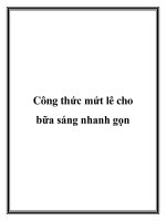 Công thức mứt lê cho bữa sáng nhanh gọn ppt