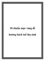 10 chuẩn mực vàng để hưởng bách tuế thọ sinh potx