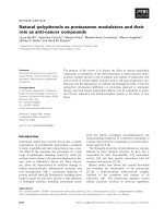Báo cáo khoa học: Natural polyphenols as proteasome modulators and their role as anti-cancer compounds doc