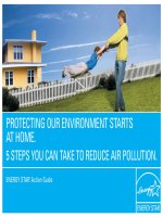 PROTECTING OUR ENVIRONMENT STARTS AT HOME. 5 STEPS YOU CAN TAKE TO REDUCE AIR POLLUTION. doc