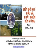 BIẾN ĐỔI KHÍ HẬU VÀ PHÁT TRIỂN BỀN VỮNG Week 7 (26 Mar 2012) doc