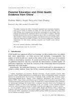 Parental Education and Child Health: Evidence from China* doc