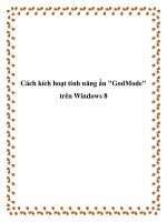 Cách kích hoạt tính năng ẩn 